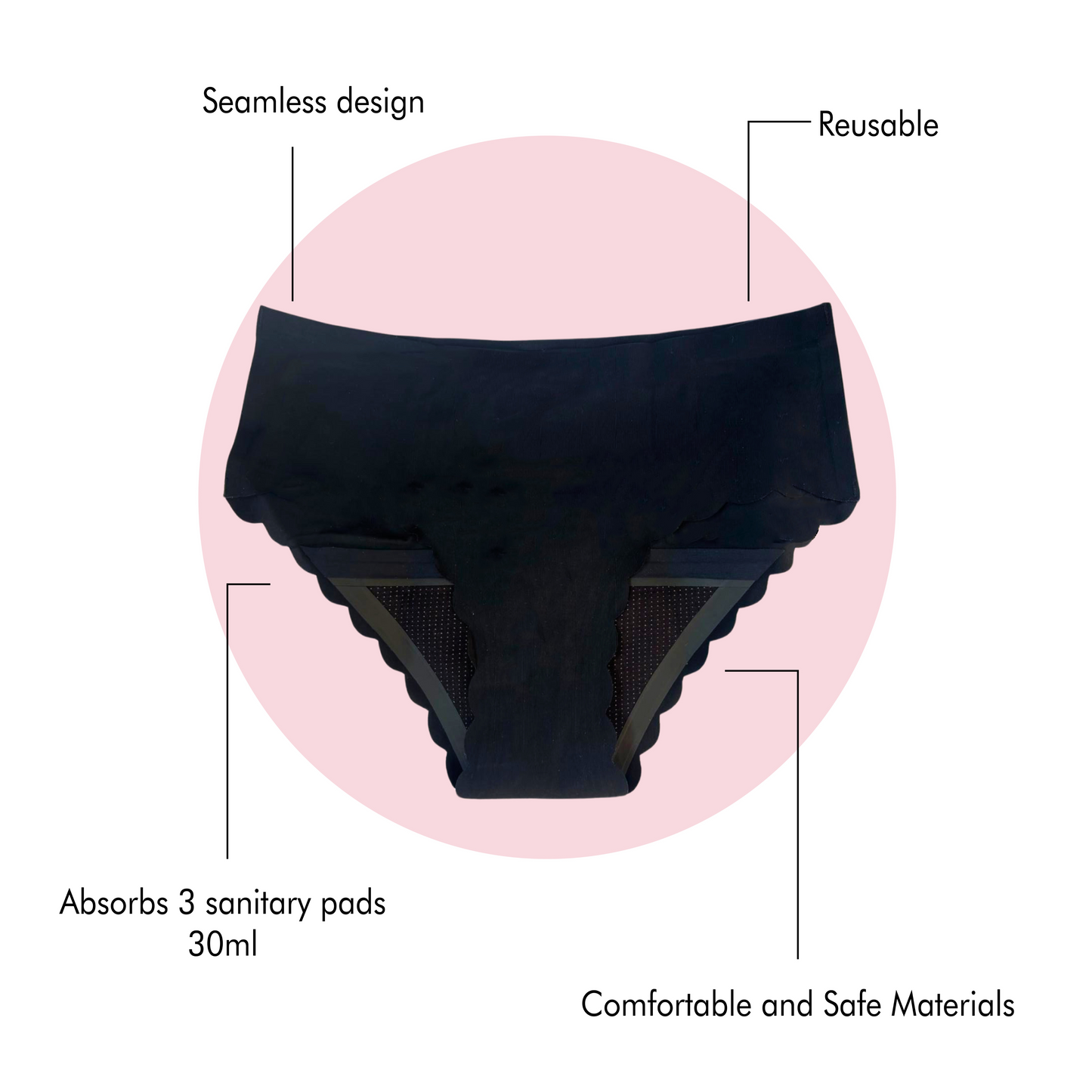 Cherry Period Seamless Brief