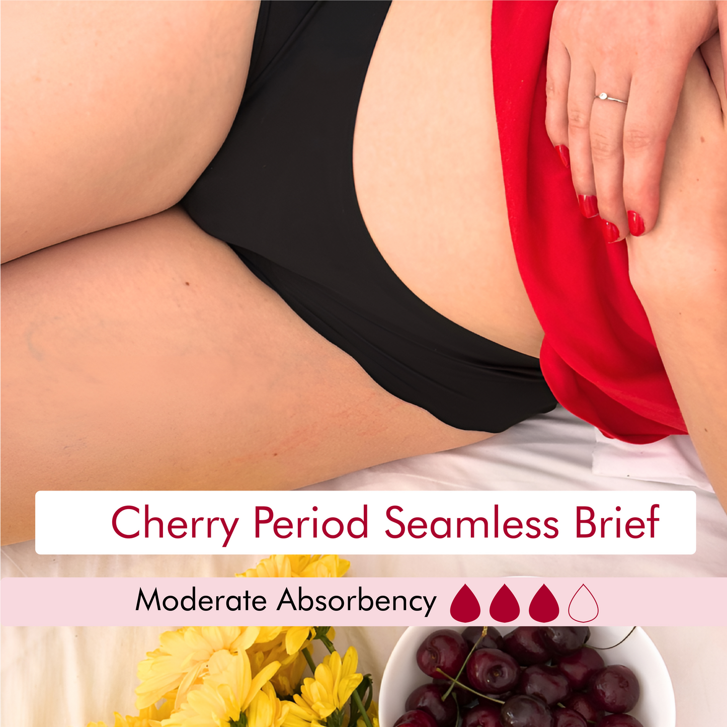 Cherry Period Seamless Brief