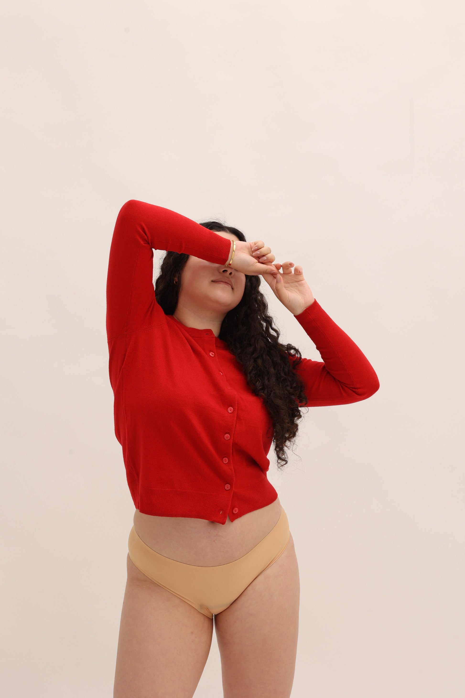 Cherrystain nude seamless bikini medium flow shown with product packaging